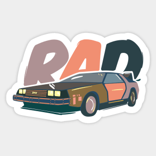 Rad Delorian Sticker